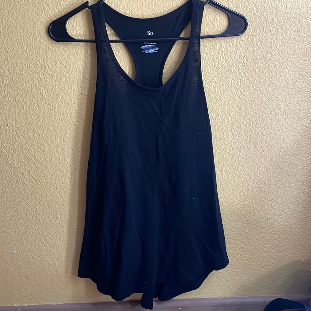 S SO Black Tank Top